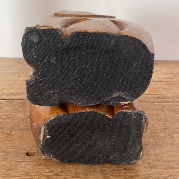 Vintage Carved Wood Elephant Bookends - Picture 12 of 12